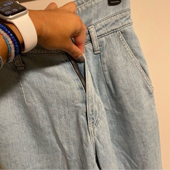 Reformation Cinch Paperbag Straight Leg Jeans- Size 25 - Picture 8 of 11